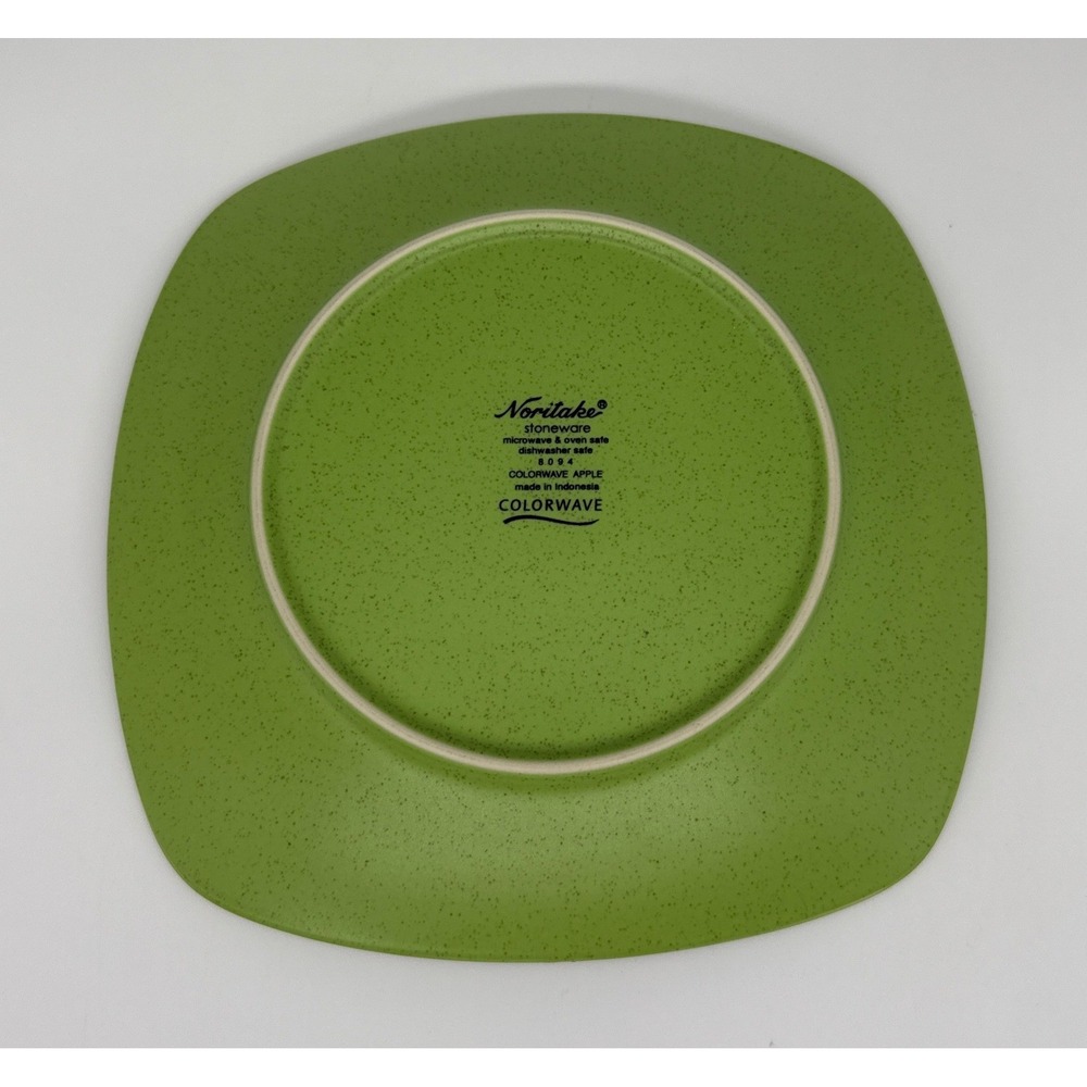 Noritake Colorwave Apple Square Salad Plate 8.25 Inch Stoneware Green 8094